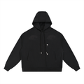 Double Eye Button Placket Hoodie
