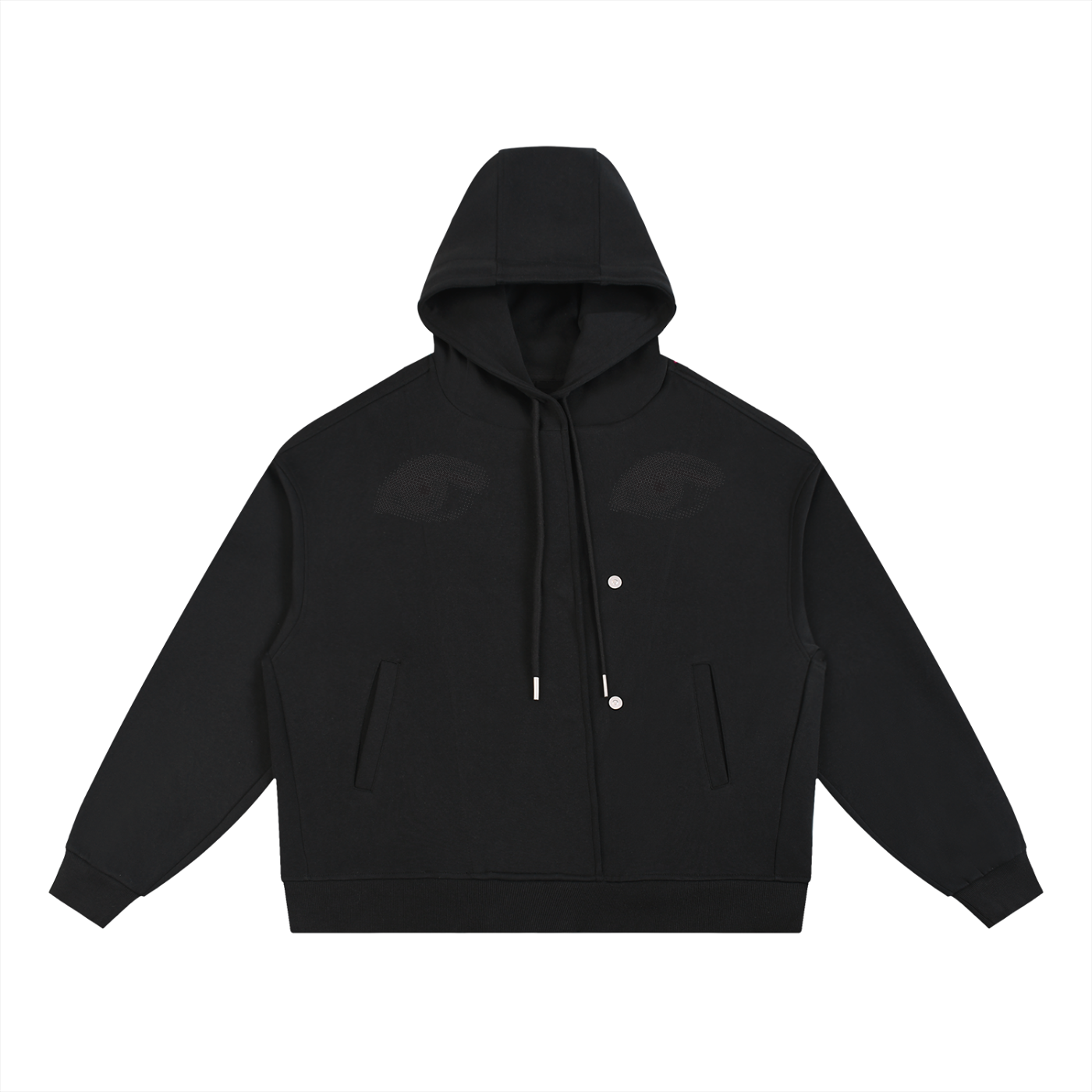 Double Eye Button Placket Hoodie