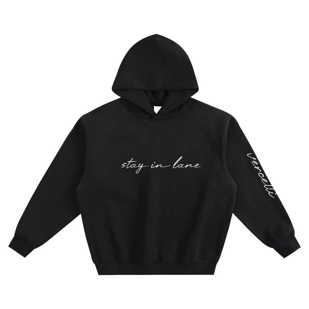 Stay In Lane Fleeced Boxy Hoodie